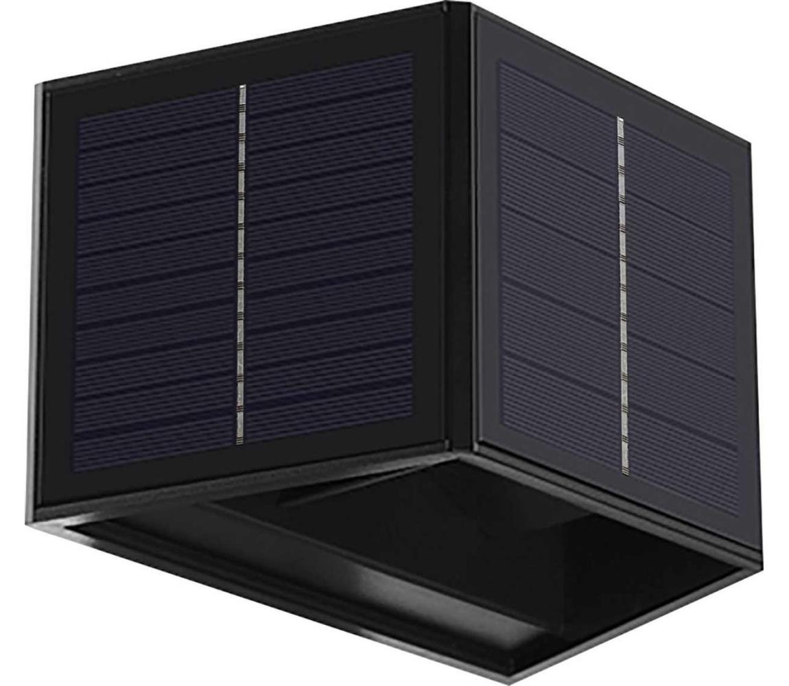 LED Kinkiet solarny CUBUS 2xLED/1,5W/3,7V IP54