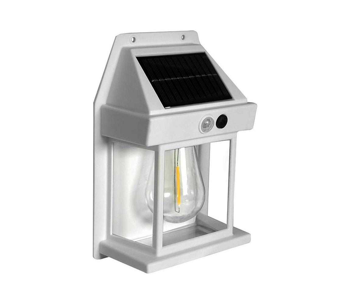 LED Kinkiet solarny z czujnikiem LANTER LED/1W/3,7V IP44 białe