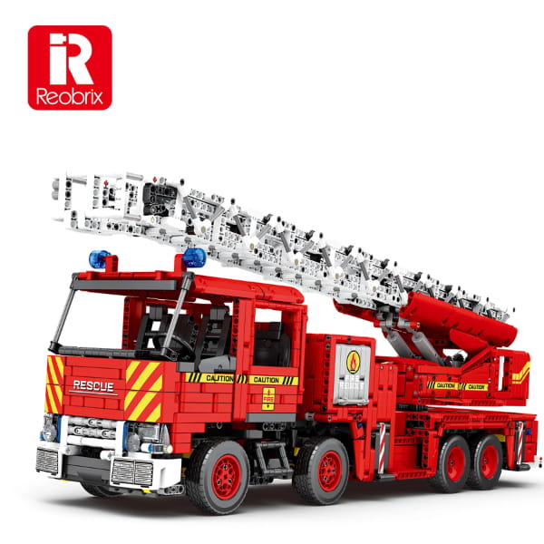 KLOCKI REOBRIX WÓZ STRAŻACKI FIRE FIGHTING LADDER TRUCK 3266 PCS TECHNIC