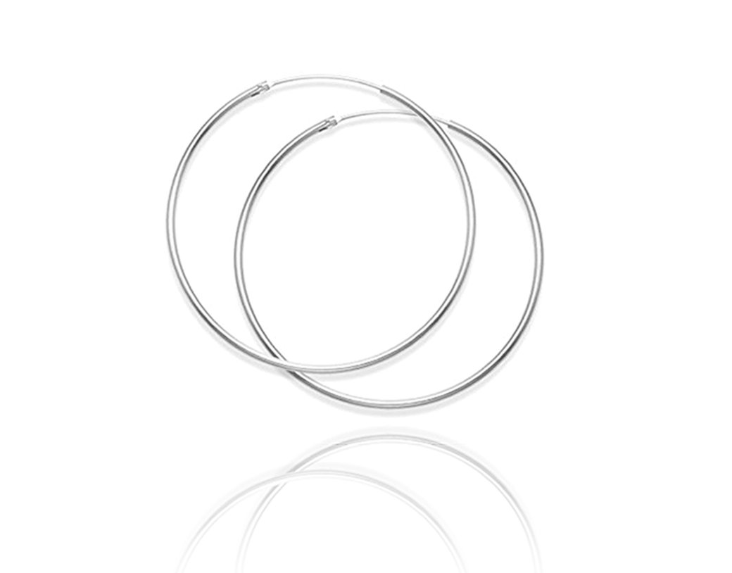 Srebrne Kolczyki Klasyczne Kółka 32Mm Srebro 925