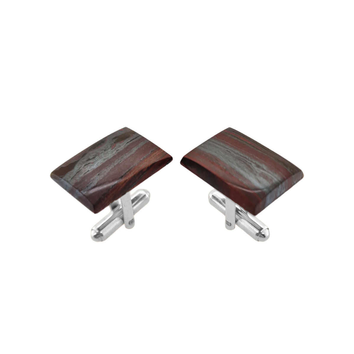 Spinki do mankietów Jaspis z Hematytem (S1299) Srebro [925]