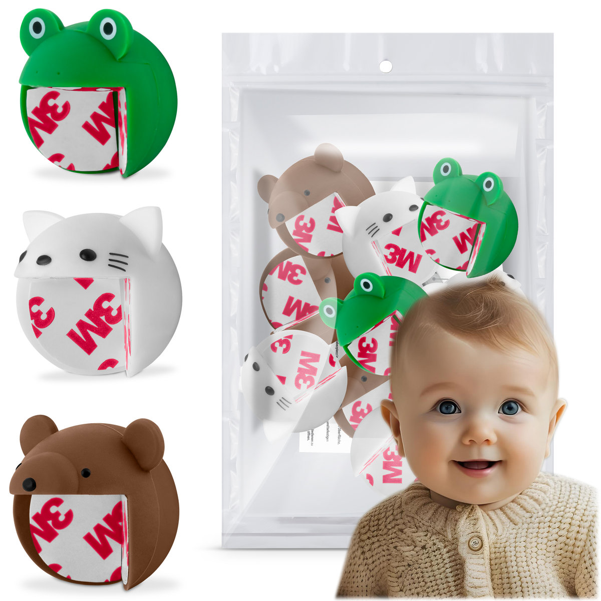 Zabezpieczenie szafek na rogi kanty osłona narożnika stół meble 10szt Ricokids