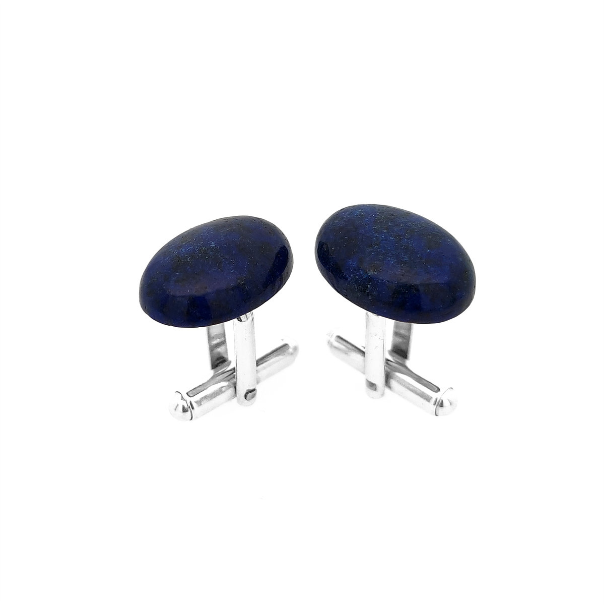 Spinki do mankietów Lapis Lazuli owal (S688) Srebro [925] Mix