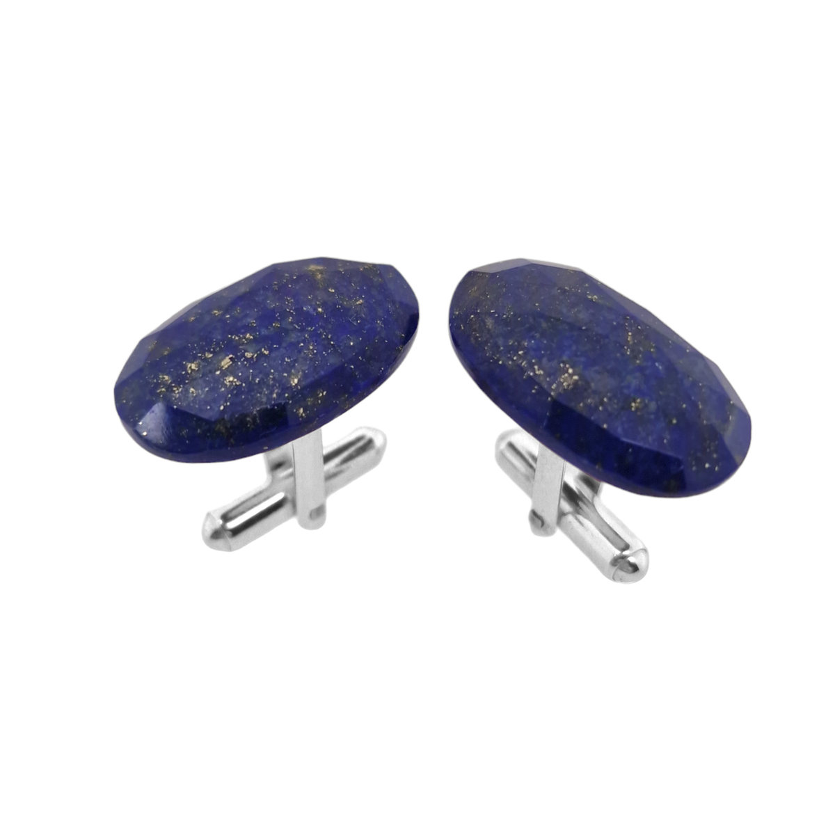 Spinki do mankietów Lapis Lazuli owal (S1156) Srebro [925]