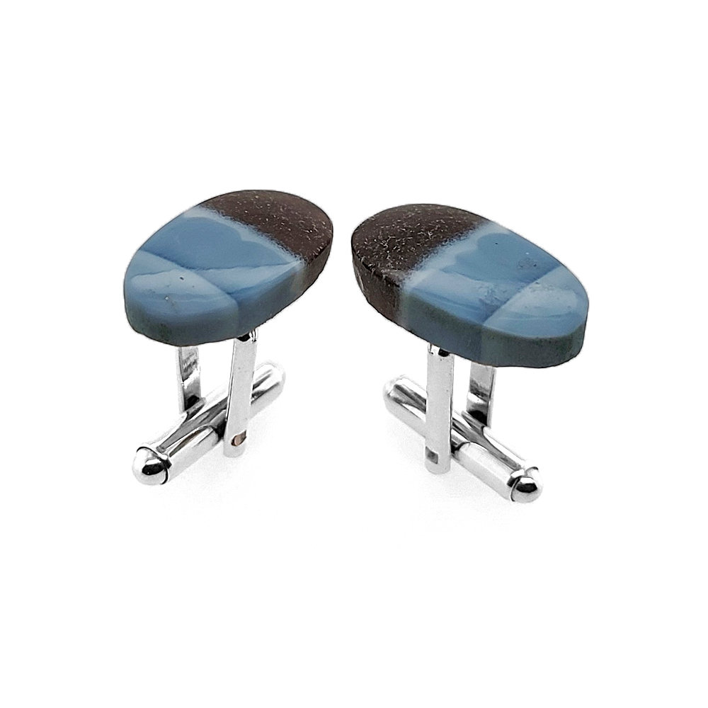 Spinki do mankietów Opal błękitny (S603) Srebro [925]