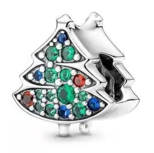 Charms Zawieszka SREBRO 925 koralik do PANDORA Choinka Święta Bożego Narodzenia