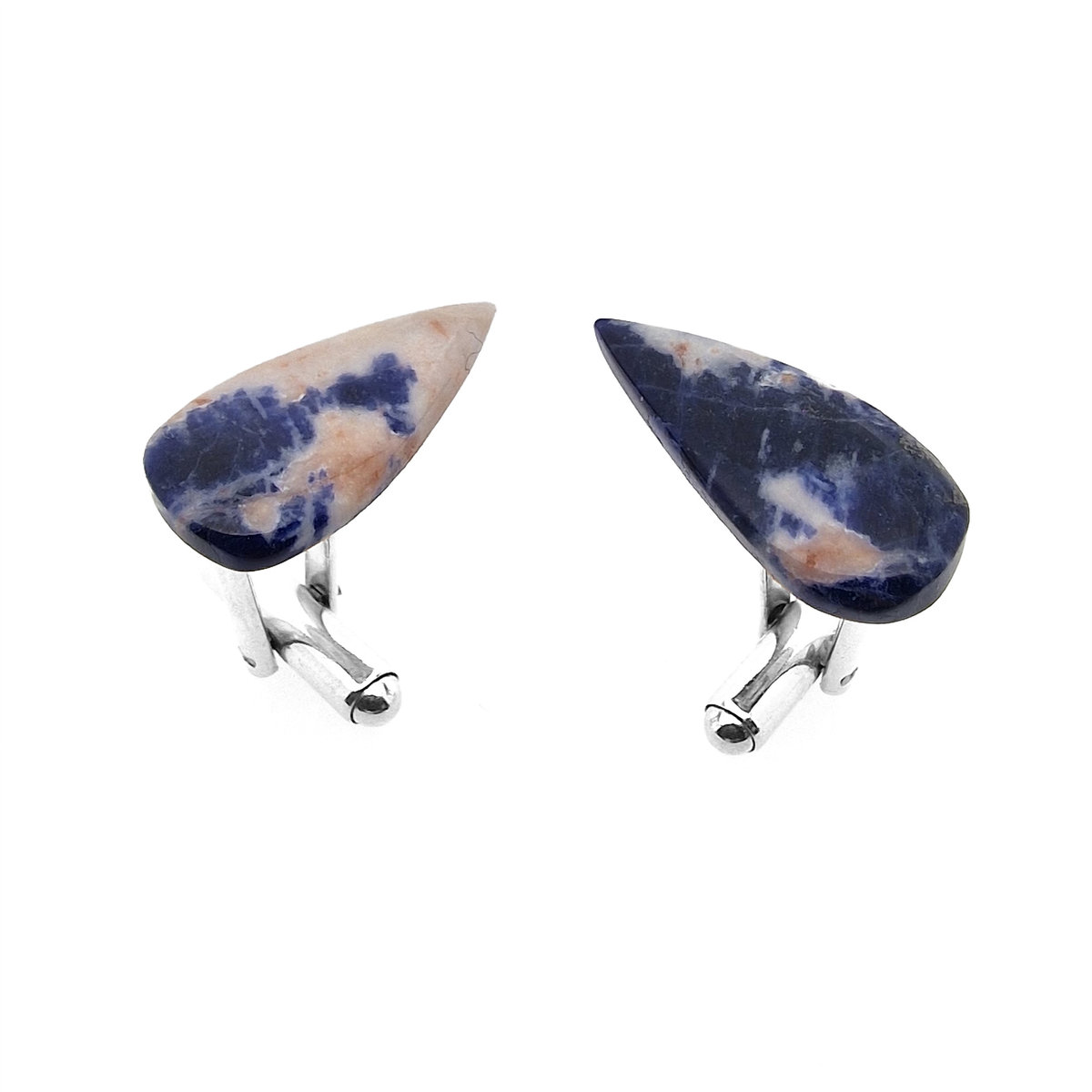 Spinki do mankietów Sodalit łezka (S991) Srebro [925]