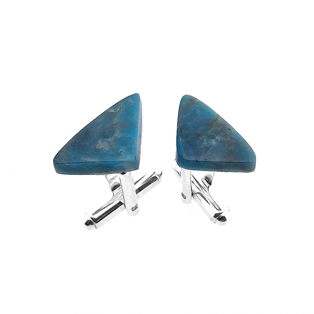 Spinki do mankietów Apatyt owalny (S1038) Srebro [925]