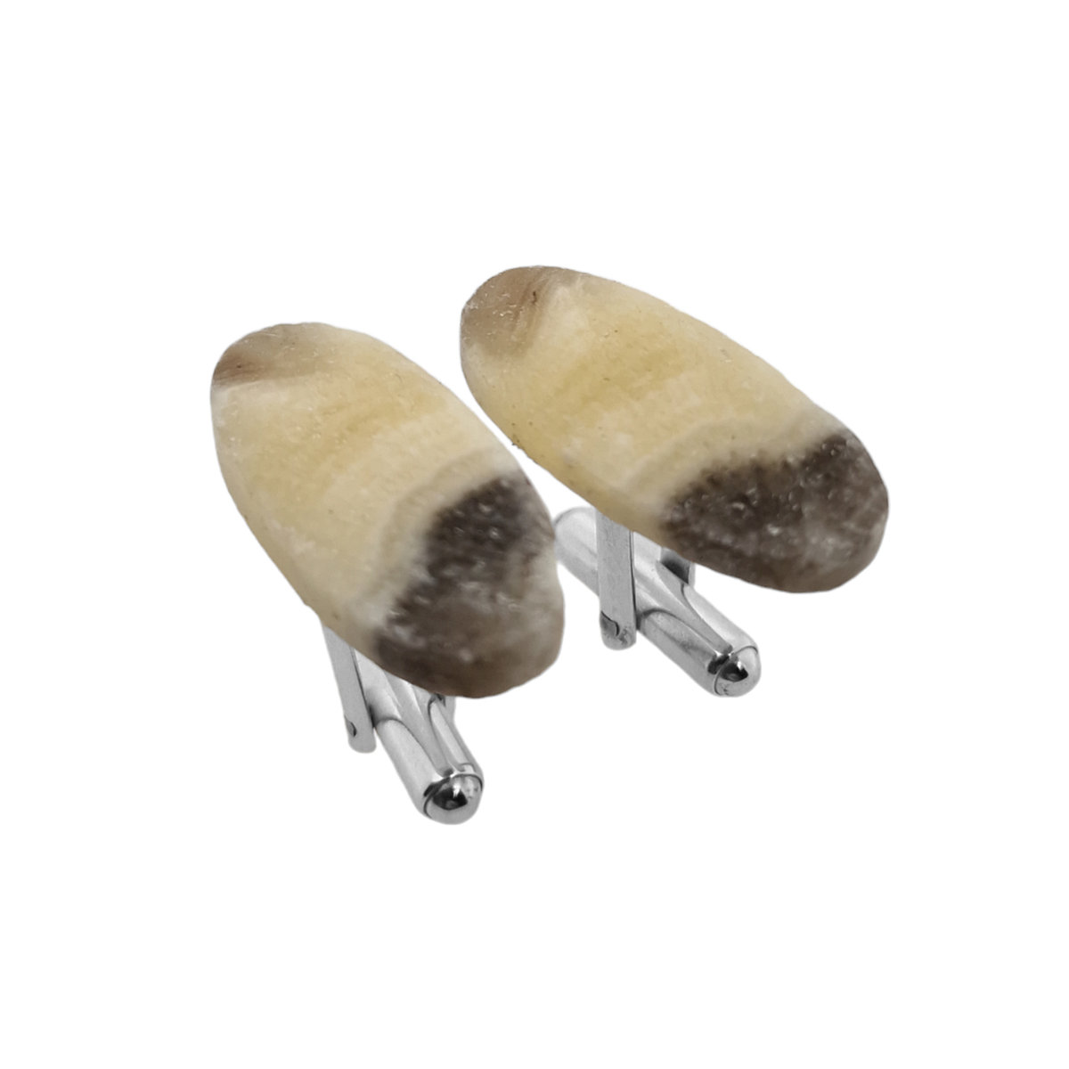 Spinki do mankietów Onyks zebra (S1089) Srebro [925]