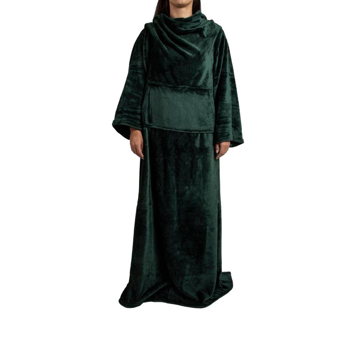 HOMLA SCALES Koc telewizyjny z rękawami zielony 130X170 CM