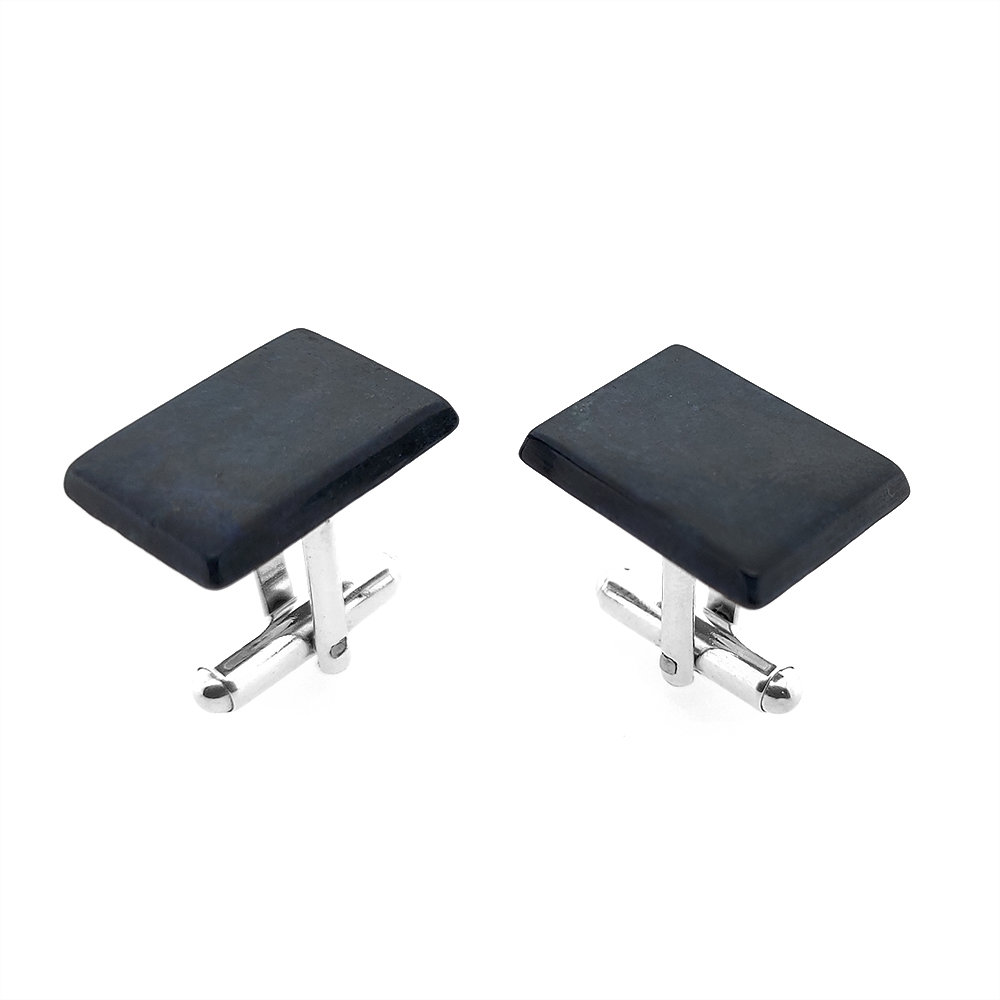 Srebrne spinki do mankietówDumortieryt prostokątny (S853) Srebro [925]