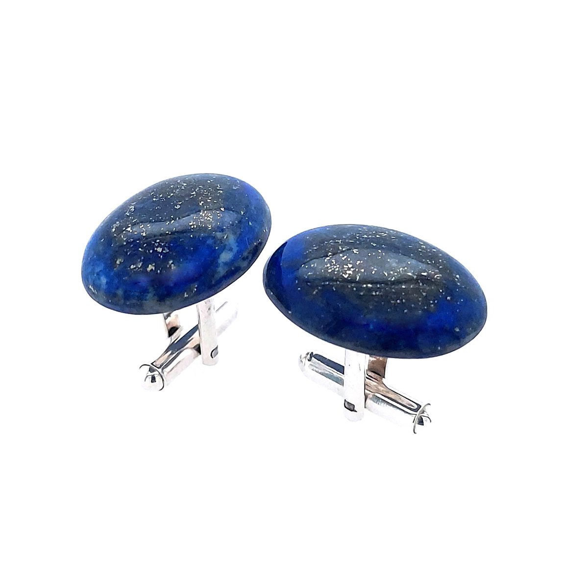 Spinki do mankietów Lapis Lazuli owal (S533) Srebro [925]