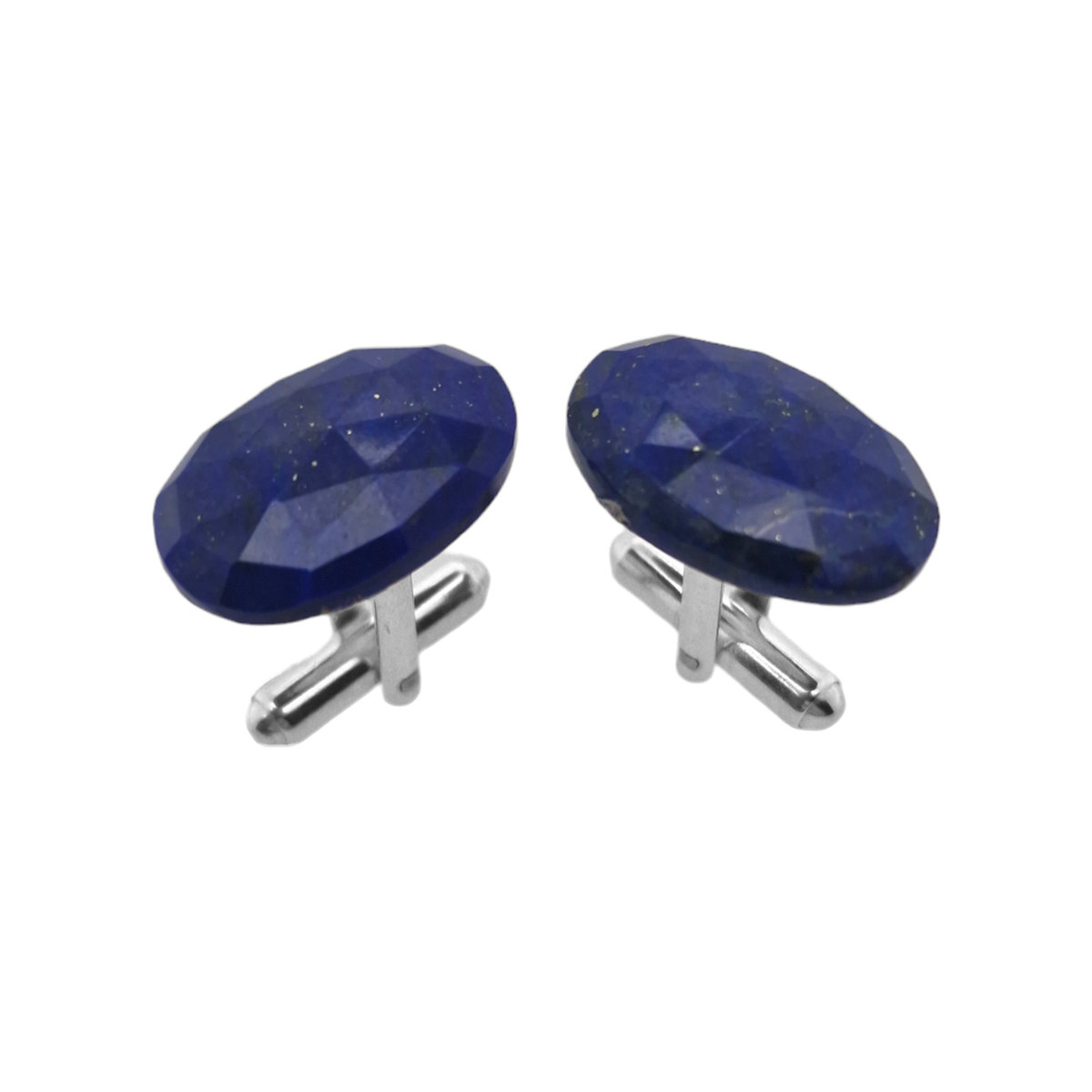 Spinki do mankietów Lapis Lazuli owal (S1170) Srebro [925]
