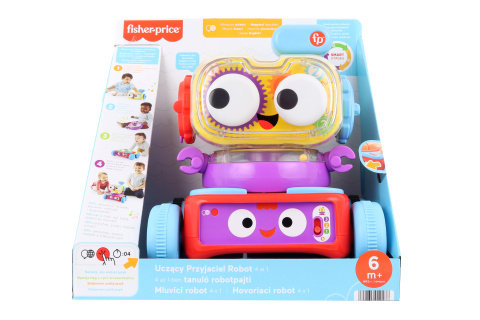 Fisher Price Uczący Przyjaciel Robot 4 w 1 pięć wersji językowych PL CZ EN