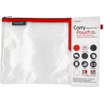 Foldermate Torebka na zamek A4 35x24cm Mesh Eva czerwona
