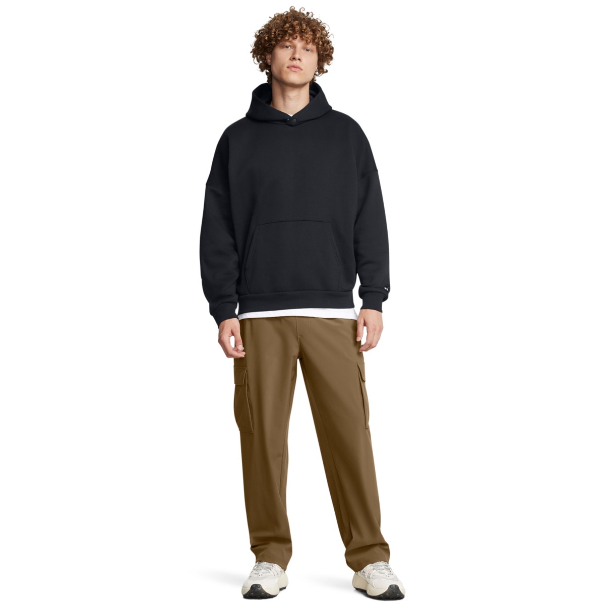 Męskie spodnie treningowe Under Armour UA Vibe Woven Cargo Pants - brązowe - UNDER ARMOUR