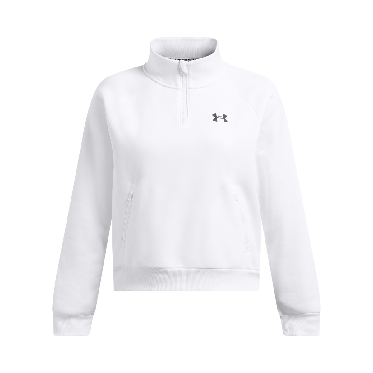 Damska bluza treningowa Under Armour UA  Armour Fleece Pro  Zip - biała - UNDER ARMOUR