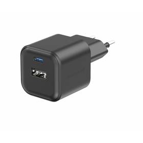 Ładowarka sieciowa Swissten GAN 1x USB-C 35W PD + 1x USB-A 27W QC (22071210) Czarna