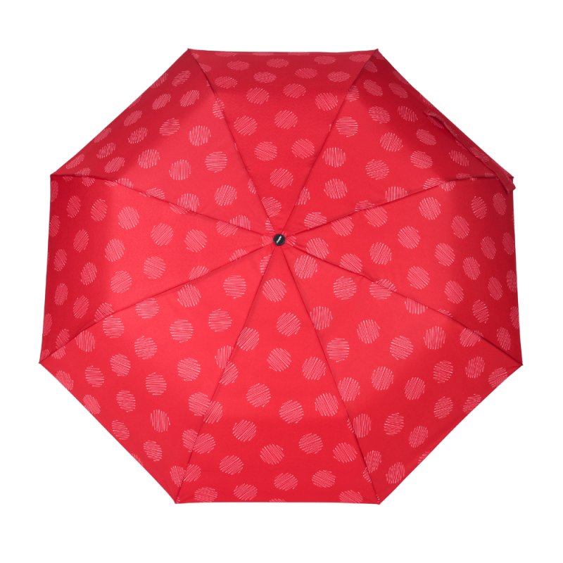 Parasol damski Doppler Fiber Soul półautomatyczny składany czerwony wzór