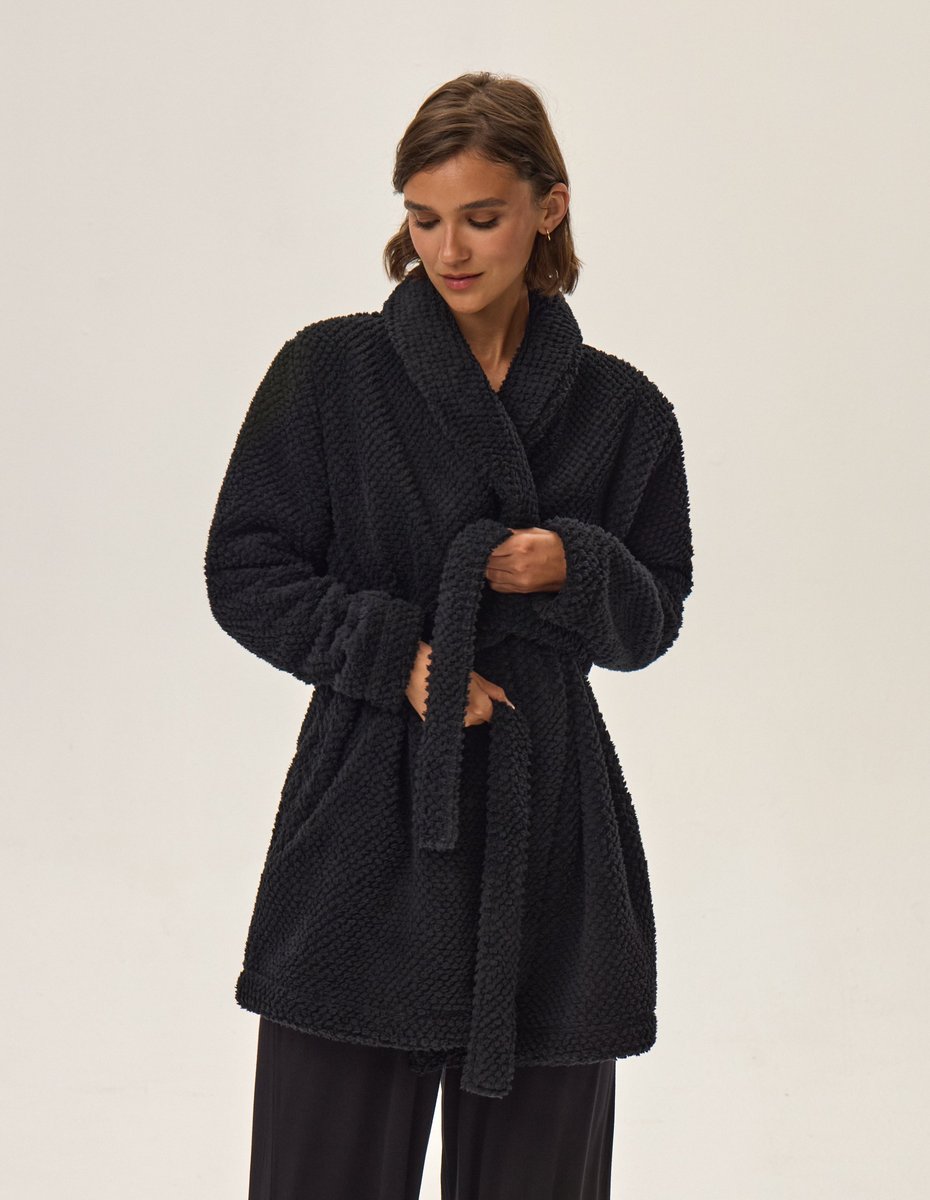 Szlafrok damski Jamie - czarny M