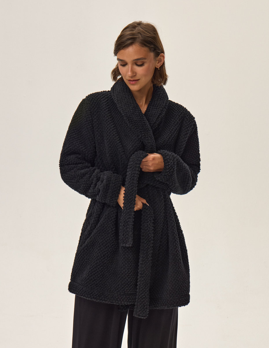 Szlafrok damski Jamie - czarny L/XL