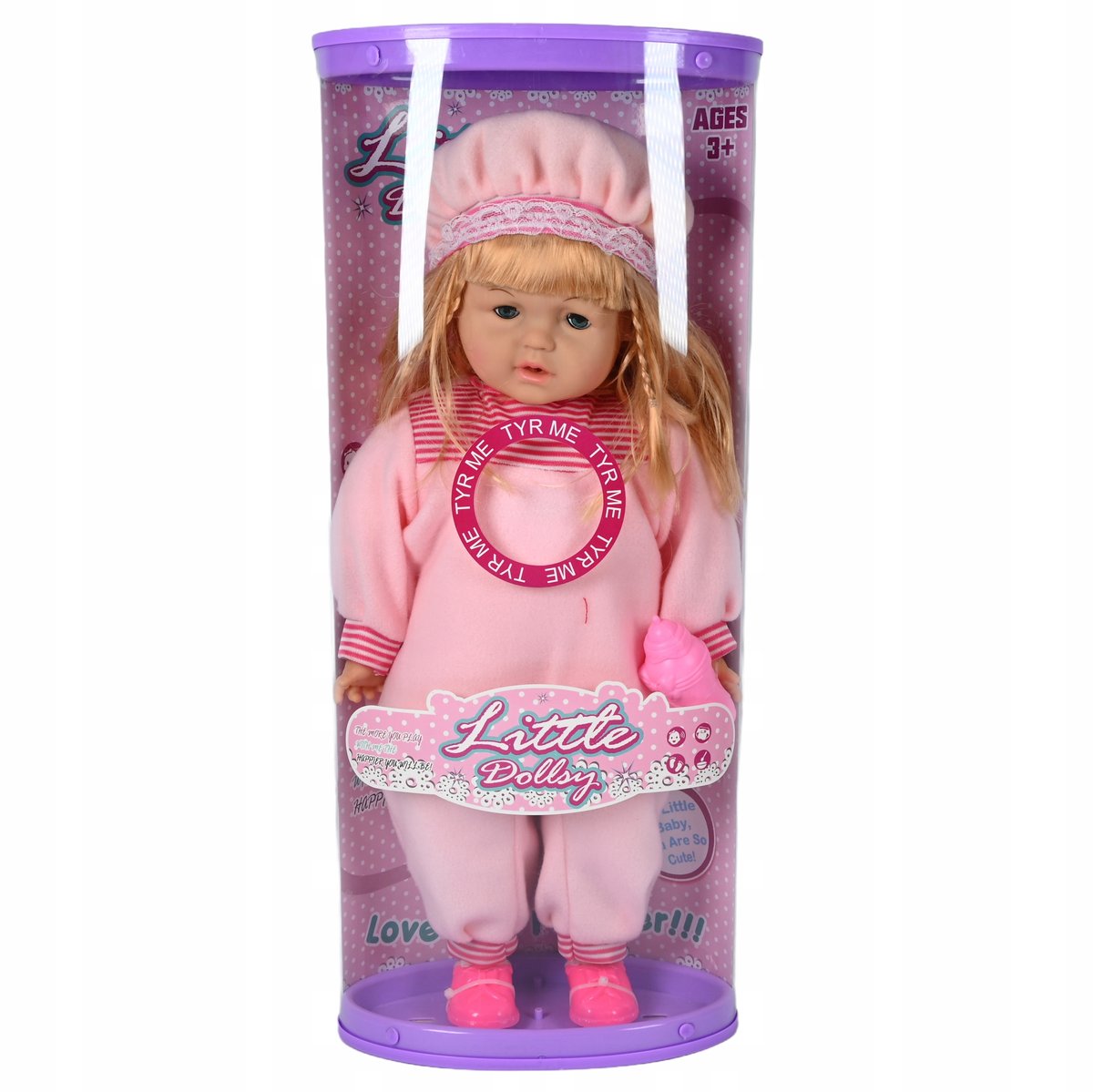 Bobas Duża Lalka Jak Żywa 50Cm Księżniczka Długie Blond Włosy Śmieje Się