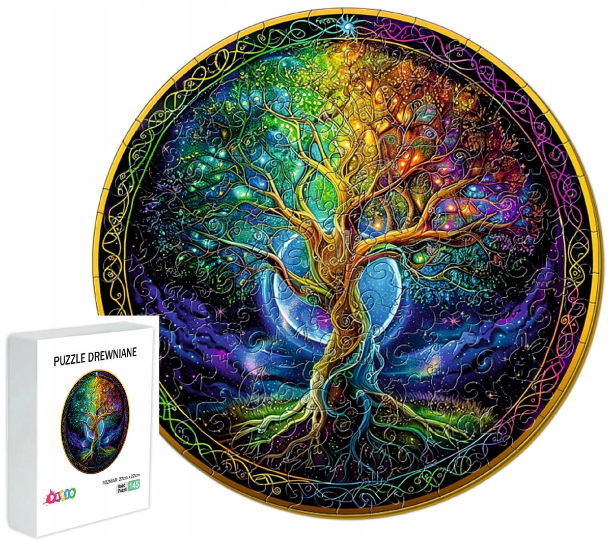 Puzzle Drewniane Dla Dzieci 145 Elementyów Drzewo Życia Prezent Dla Dzieci