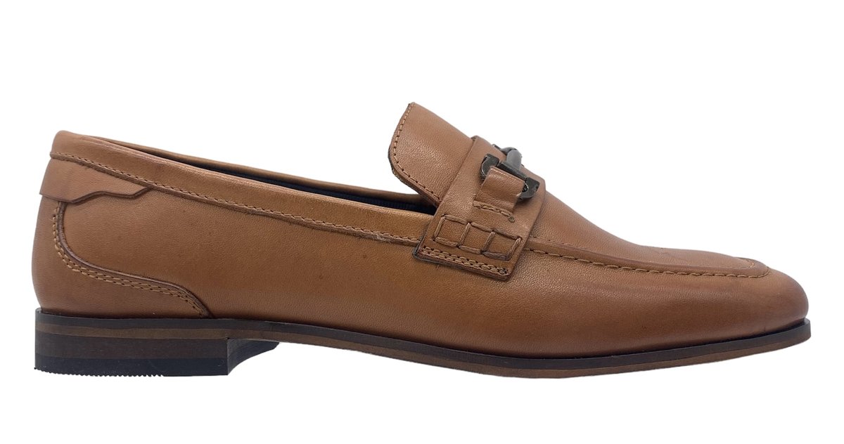 Buty męskie brązowe mokasyny eleganckie PIER ONE skórzane rozmiar 38