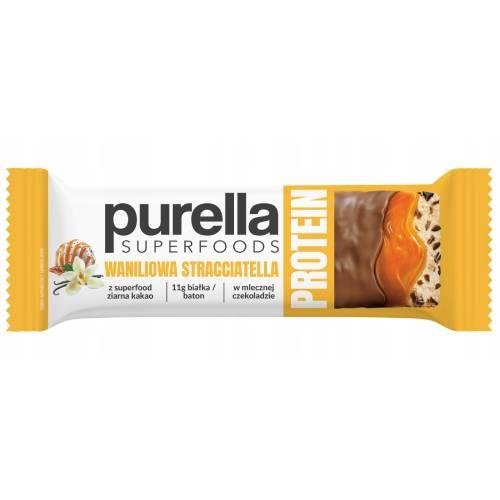 PURELLA Protein Bar Baton proteinowy waniliowa straciatella, 45g >> 0zł za wysyłkę przy zakupach od 149 zł 