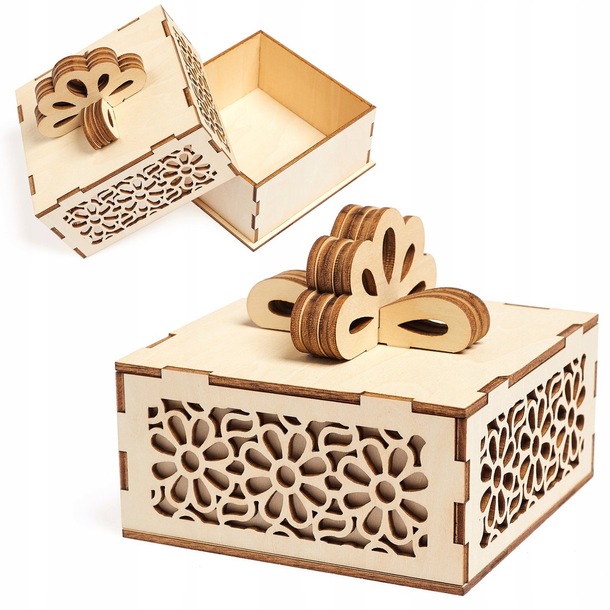 Pudełko Na Prezent Biżuterię Ażurowe Szkatułka Ozdoba Dekoracja