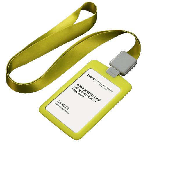 Identyfikator etui holder na kartę ze smyczą wysuwaną dla firmy ŻÓŁTY / Dezhi