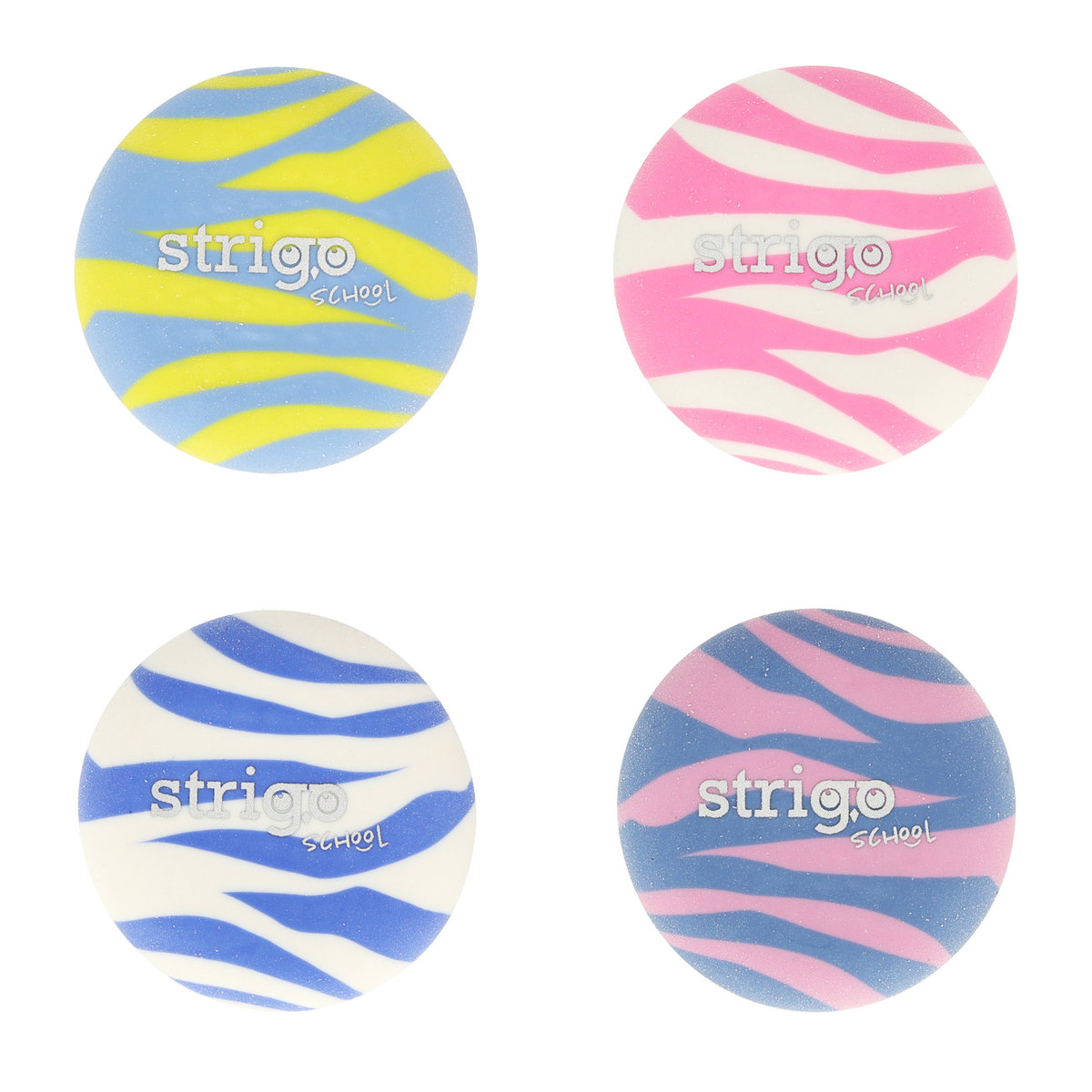 Gumka do ścierania do szkoły Strigo dwukolorowa Kamyczki w 4 kolorach
