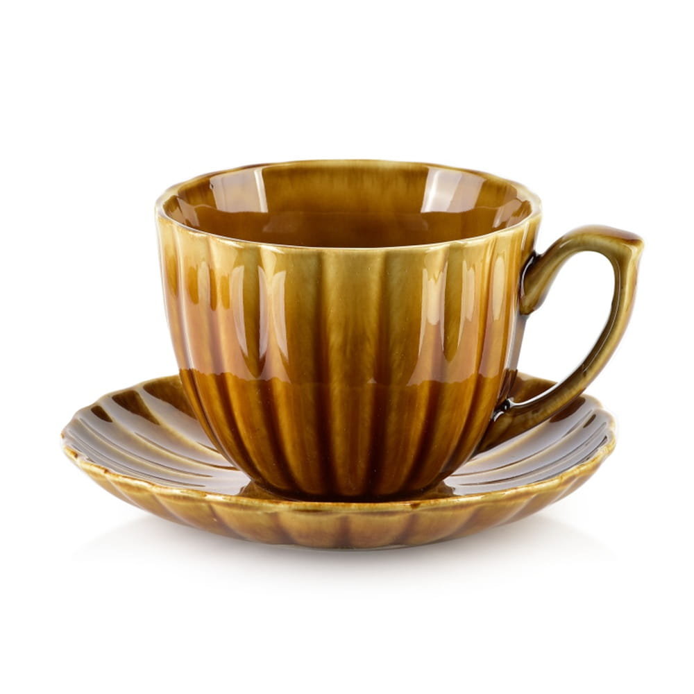 Skandynawska filiżanka Evie Honey 300 ml z porcelany
