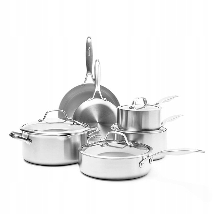 Zestaw garnków ceramicznych GreenPan Venice Pro Tri-Ply 10 ELEMENTÓW