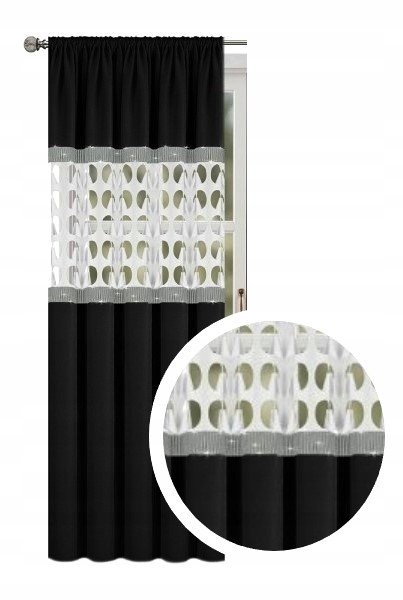 Zasłony 3D Ażurowe Wycinane Laserowo 145X250 Taśma