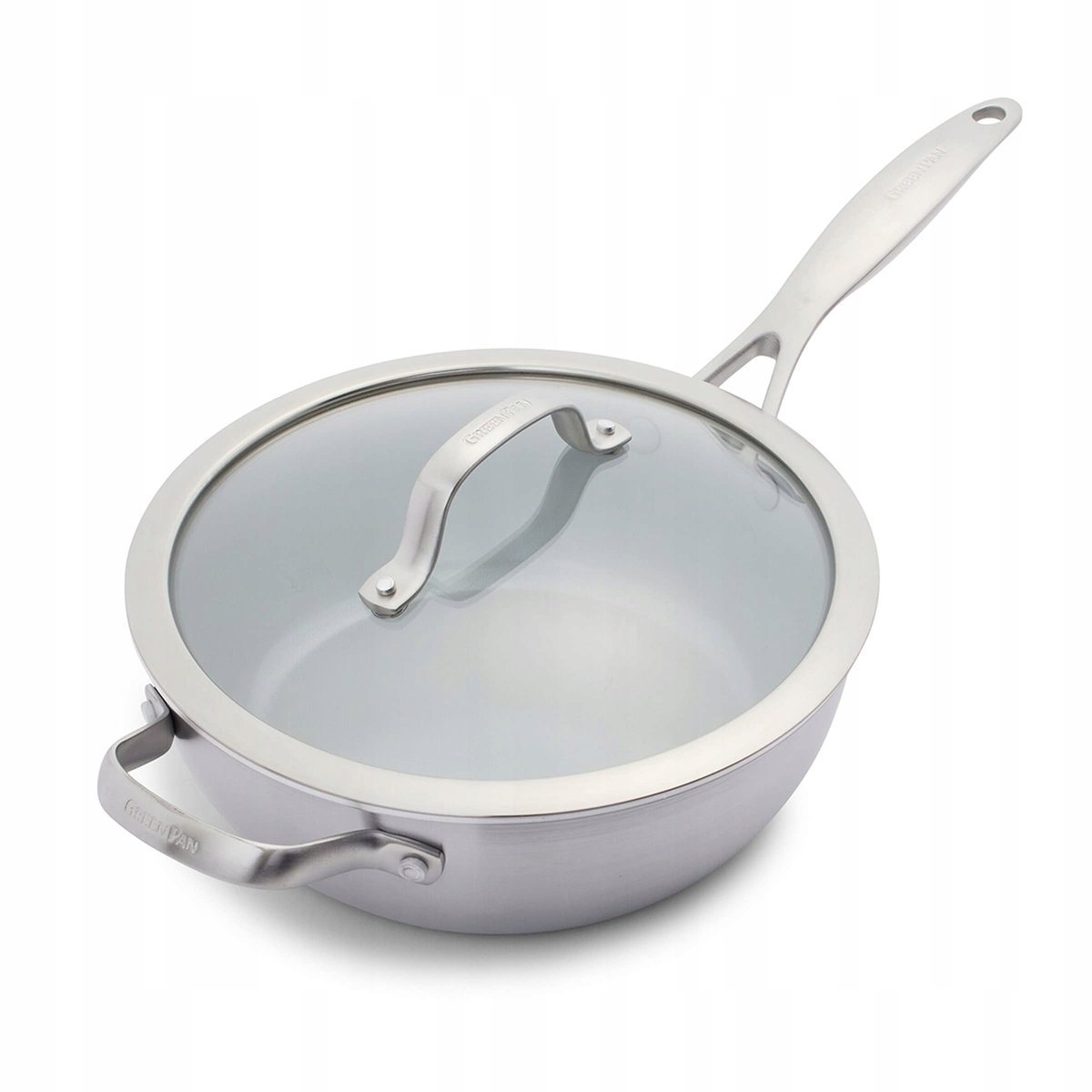 Patelnia z powłoką ceramiczną GreenPan Venice Pro Ceramic 24 cm z pokrywką głęboka