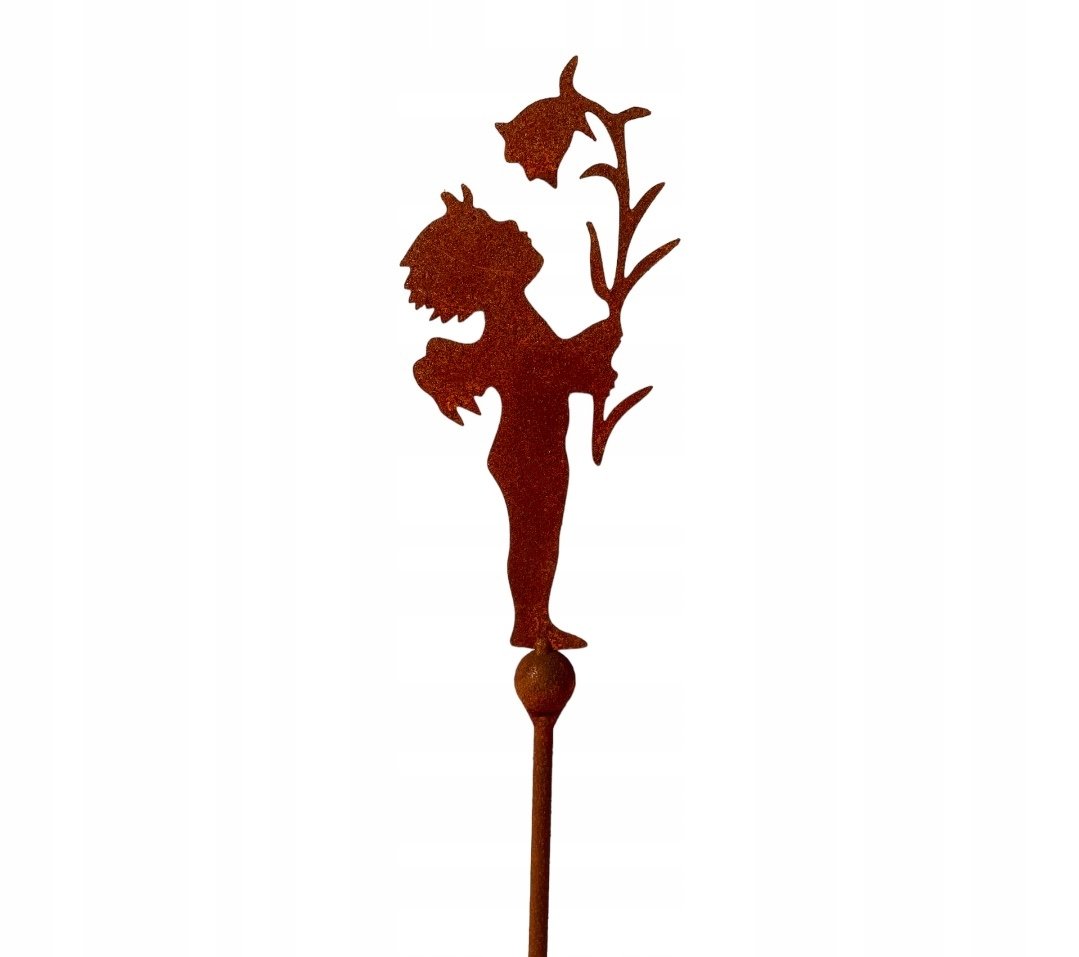 Elf 30cm na piku 110cm dekoracja figurka do ogrodu doniczka ozdoba bluszcz