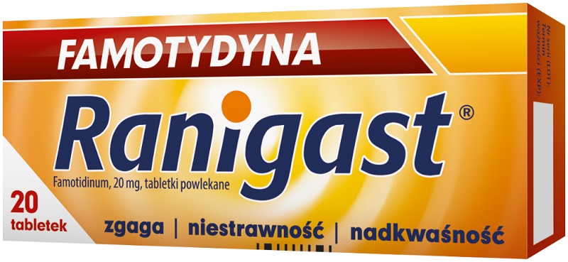 Polpharma Famotydyna Ranigast 20 mg x 20 tabl powlekanych
