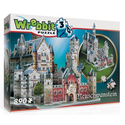 Wrebbit Puzzles Puzzle 3D Zamek Neuschwanstein 890