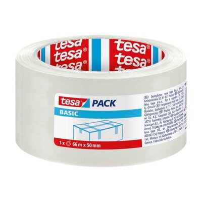 Tesa Taśma pakowa TESAPACK Basic 66m x 50mm - transparent AA078TES