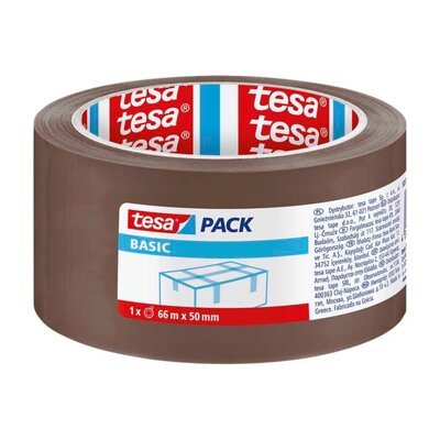 TESA TAŚMA PAKOWA TESAPACK BASIC 66m/50mm BRĄZOWA