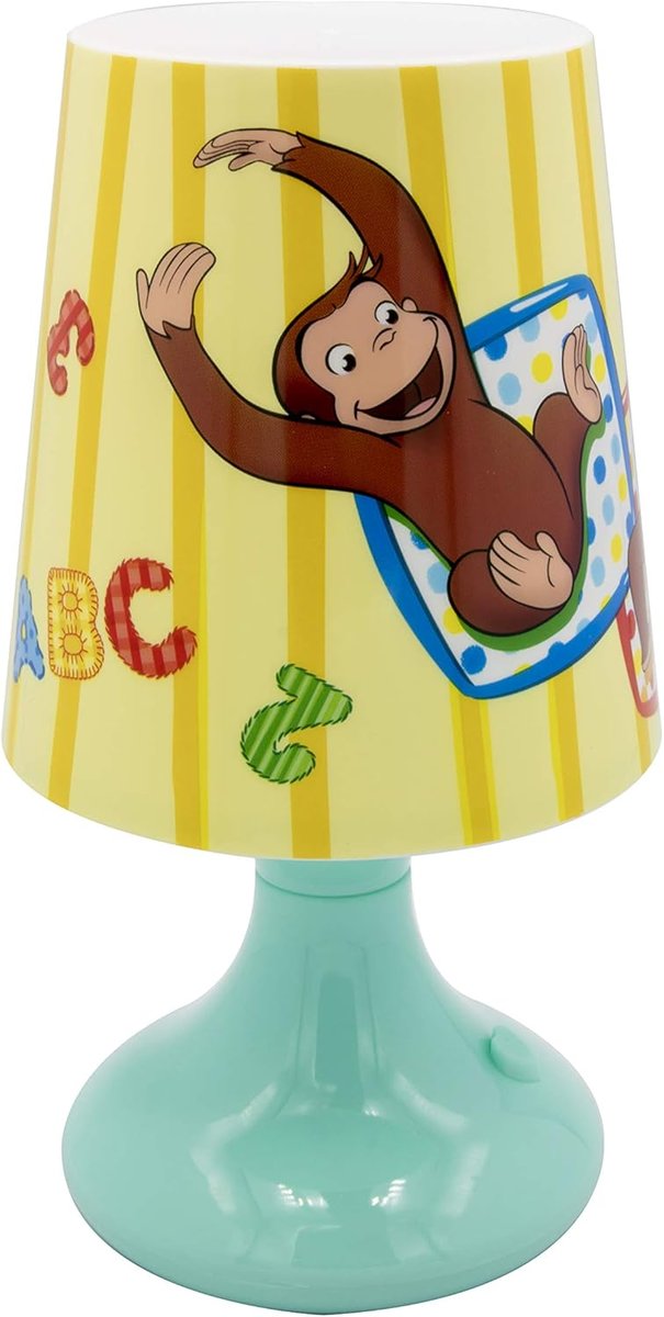 Zabawna lampka nocna na baterie dla fanów Ciekawskiego Georga ZMIENIA KOLOR