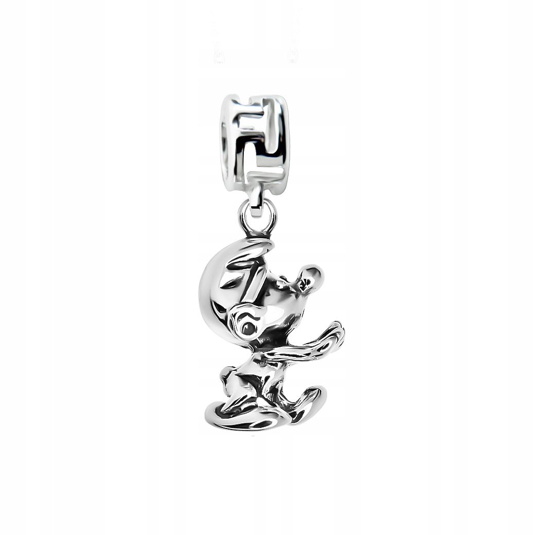 SREBRNY CHARMS ZAWIESZKA DO BRANSOLETKA SMERF SMERFY MARUDA SMERFETKA 925