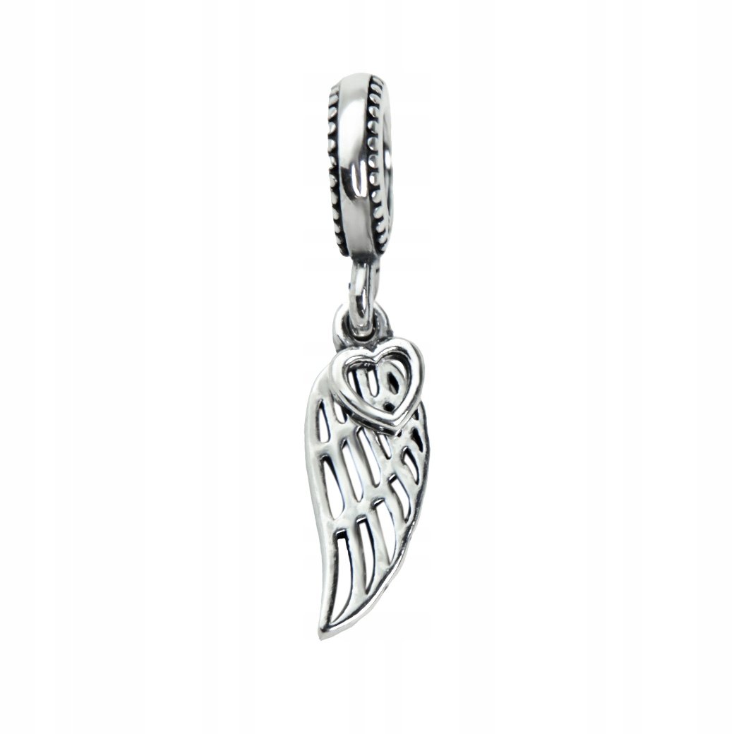 CHARMS ZE SKRZYDŁEM SKRZYDŁO WINGS ANIOŁA SERCE