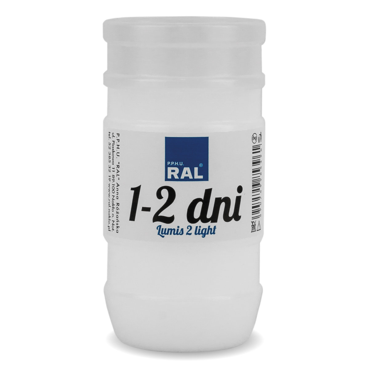 Wkład do zniczy 12 cm do 2 dni Lumis 2 Light Wkład zalewany parafinowy do zniczy z serii Lumis