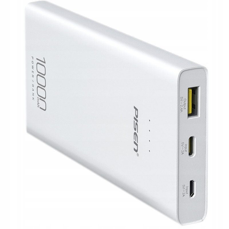Powerbank Ts-D324 10000Mah 12W Pd Qc Usb Micro Usb C Biały Do Iphone Apple