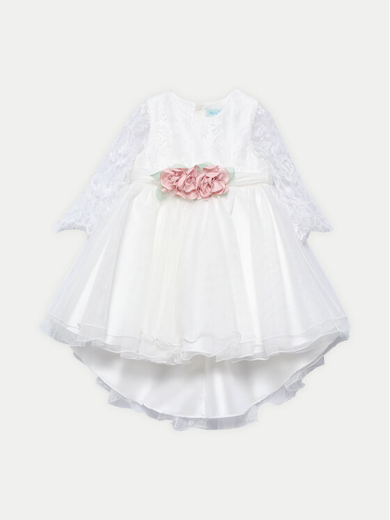 Abel & Lula Sukienka elegancka 5509 Biały Regular Fit