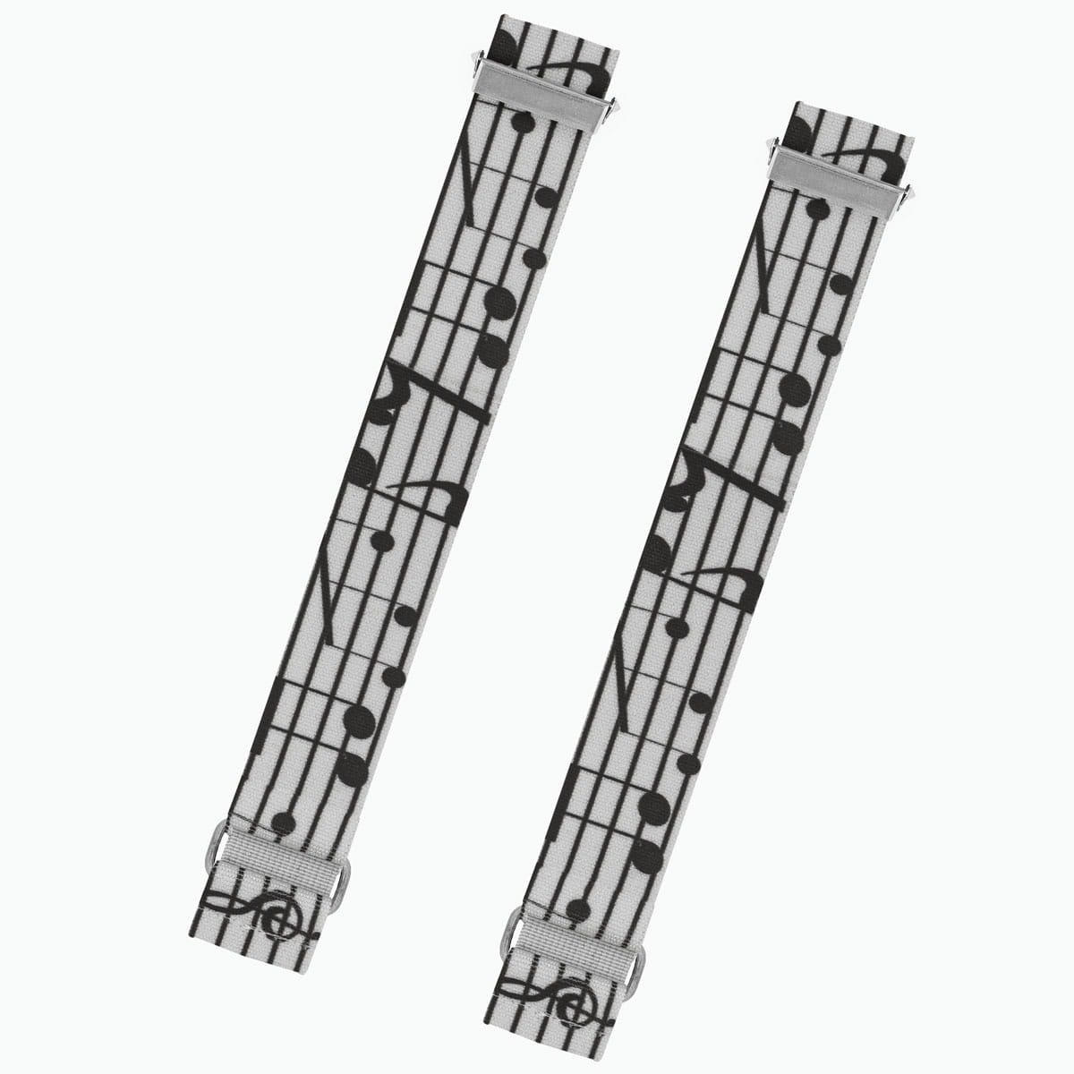 Opaska na rękaw biała w nuty - muzyczna EM - EM Men's Accessories