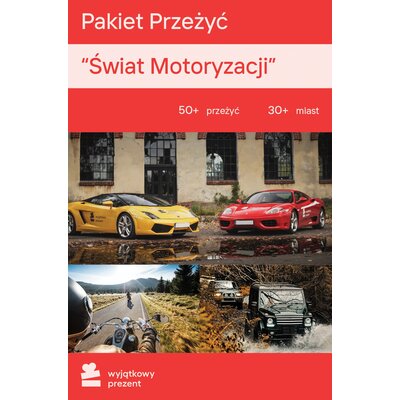 Karta podarunkowa WYJĄTKOWY PREZENT Pakiet Przeżyć - Świat Motoryzacji