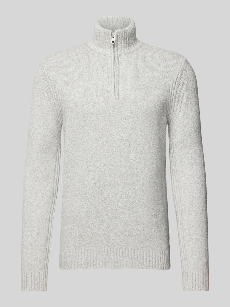 Sweter z dzianiny z kołnierzem model ‘CILUCA’